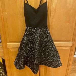 Sequin heart black and silver dress
